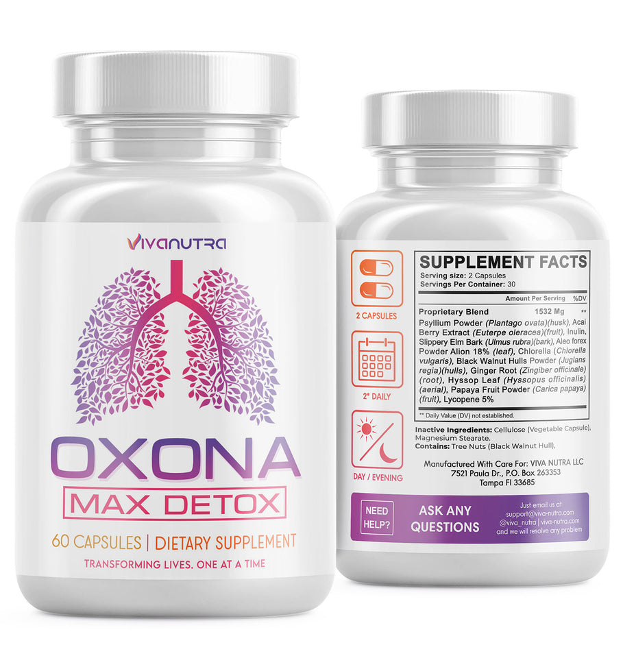 OXONA Quit Smoking Detox Supplement for Healthy Clear Lungs & Gums
